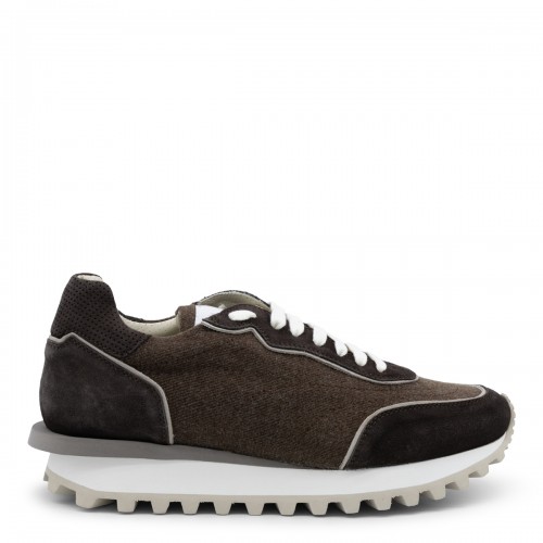 BROWN LEATHER SNEAKERS