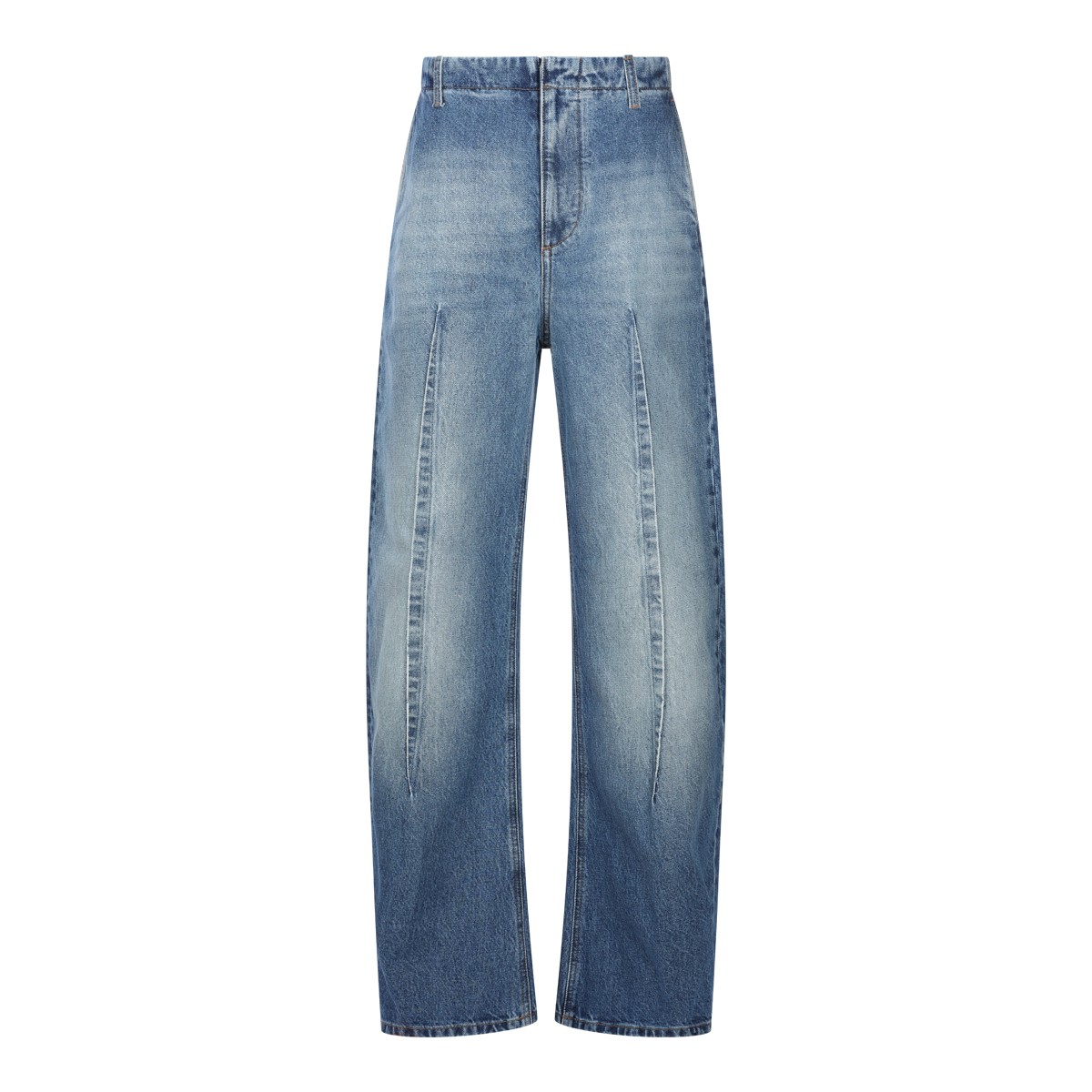 BLUE DENIM BARREL LEG JEANS