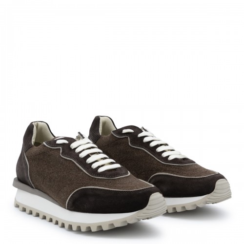 BROWN LEATHER SNEAKERS