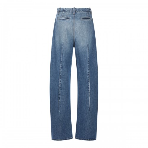 BLUE DENIM BARREL LEG JEANS 2