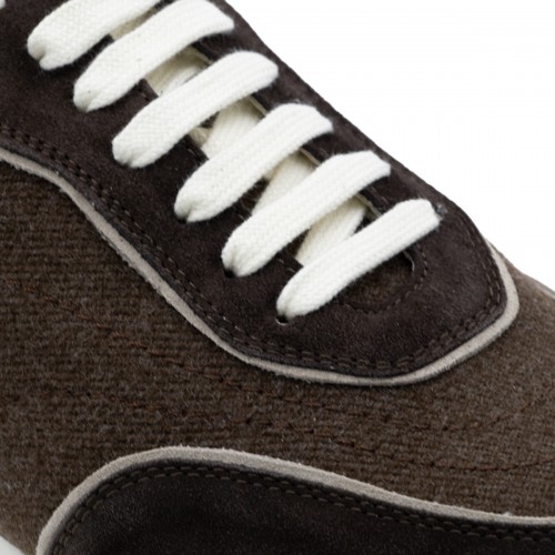 BROWN LEATHER SNEAKERS