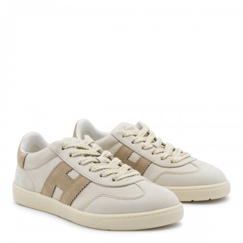 BEIGE LEATHER COOL SNEAKERS