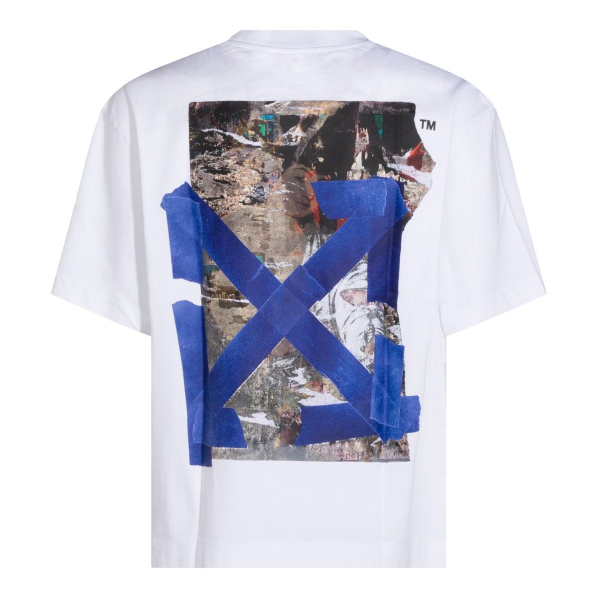 WHITE COTTON CLOUDY ARROW T-SHIRT