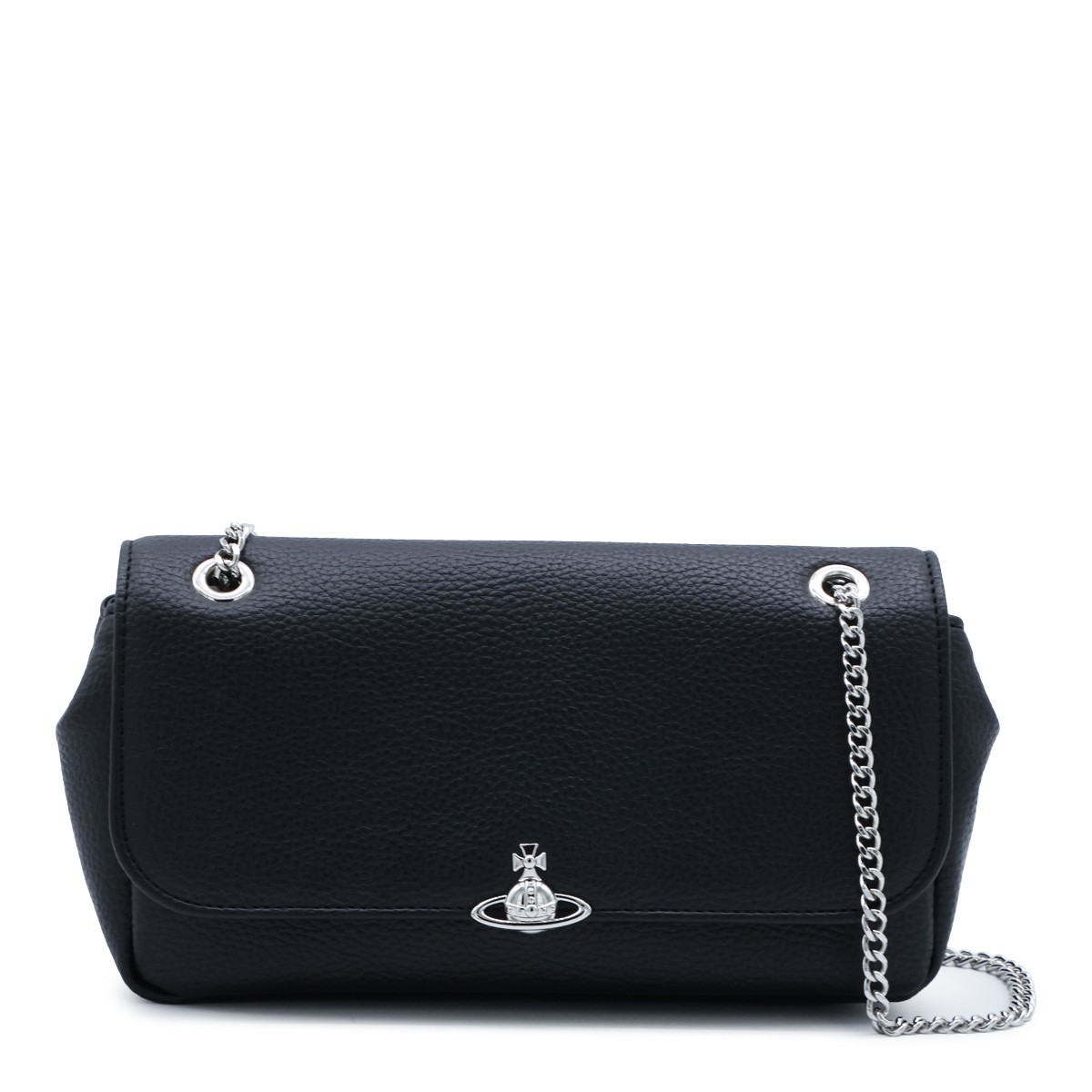 BLACK CHAIN ORB SHOULDER BAG