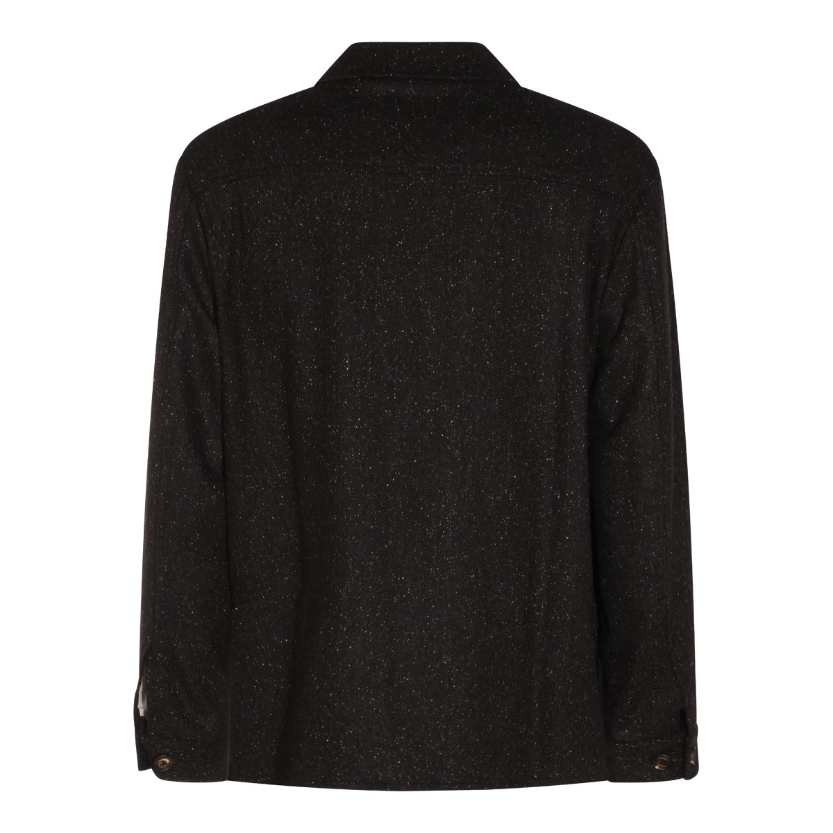 DARK BROWN WOOL CASUAL JACKET