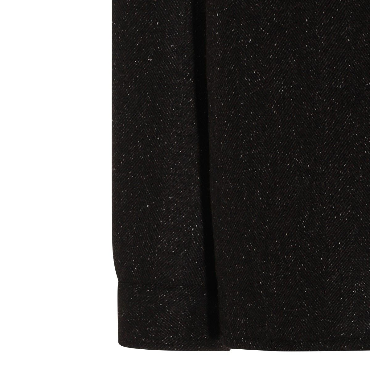 DARK BROWN WOOL CASUAL JACKET