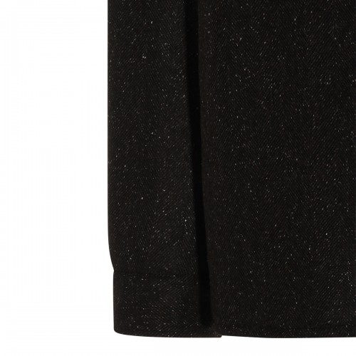 DARK BROWN WOOL CASUAL JACKET