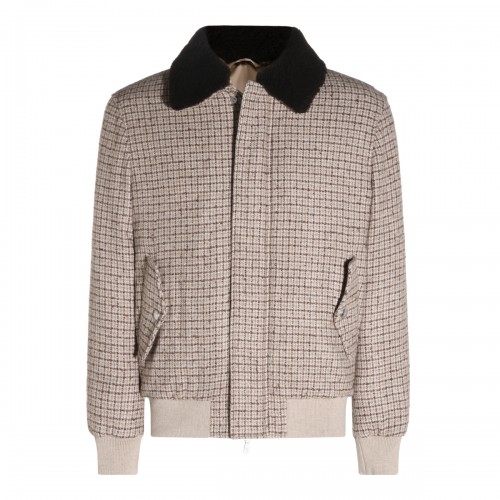 BEIGE WOOL CASUAL JACKET