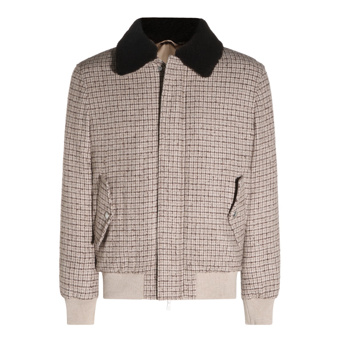 BEIGE WOOL CASUAL JACKET