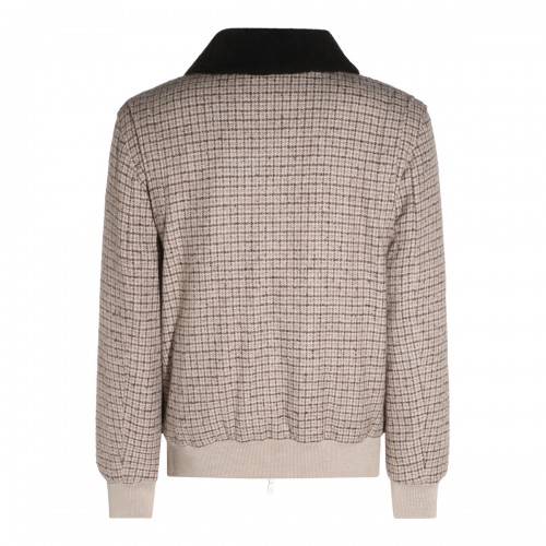 BEIGE WOOL CASUAL JACKET