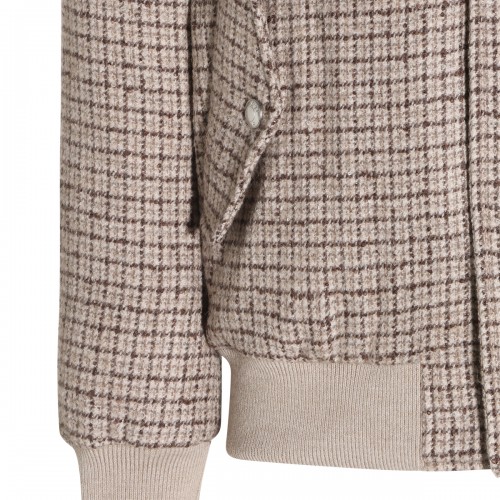 BEIGE WOOL CASUAL JACKET