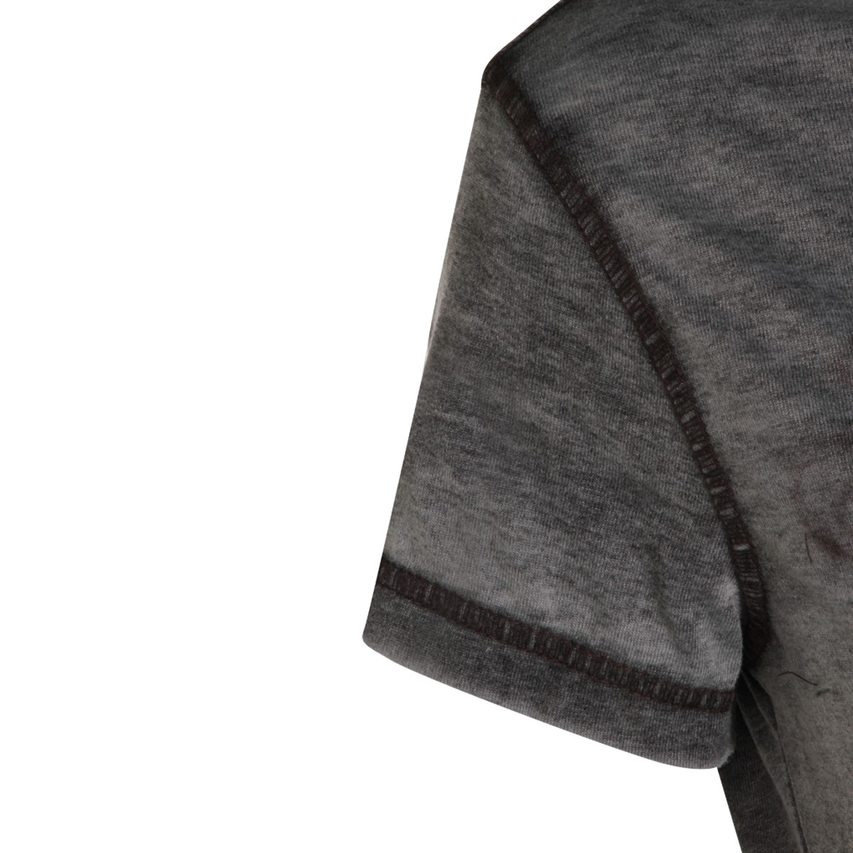 BLACK COTTON BURNOUT T-SHIRT