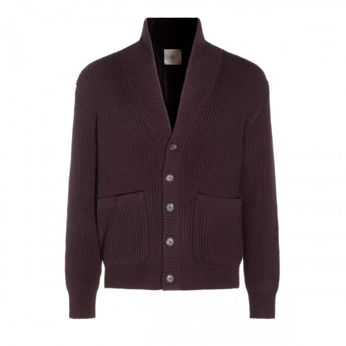 BORDEAUX WOOL CARDIGAN