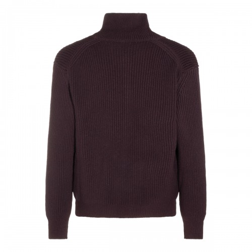 BORDEAUX WOOL CARDIGAN