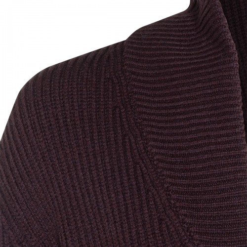 BORDEAUX WOOL CARDIGAN