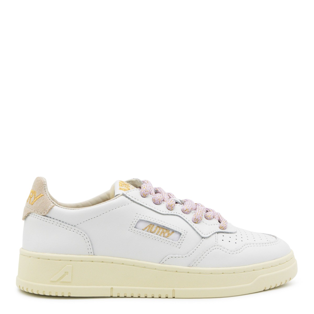 CREAM AND WHITE LEATHER MEDALIST...
