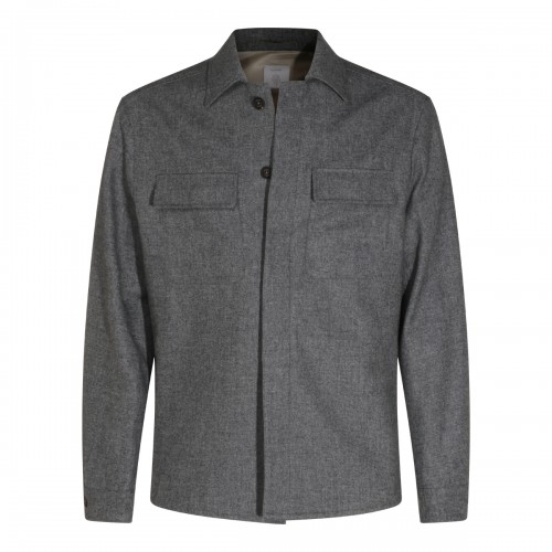 GREY WOOL CASUAL JACKET