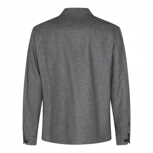GREY WOOL CASUAL JACKET