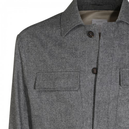GREY WOOL CASUAL JACKET