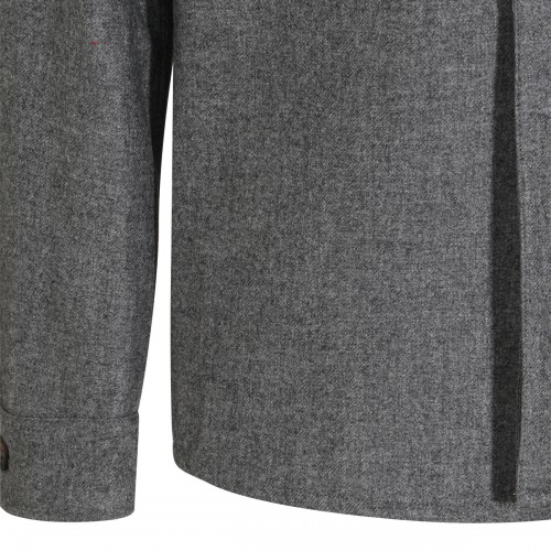 GREY WOOL CASUAL JACKET