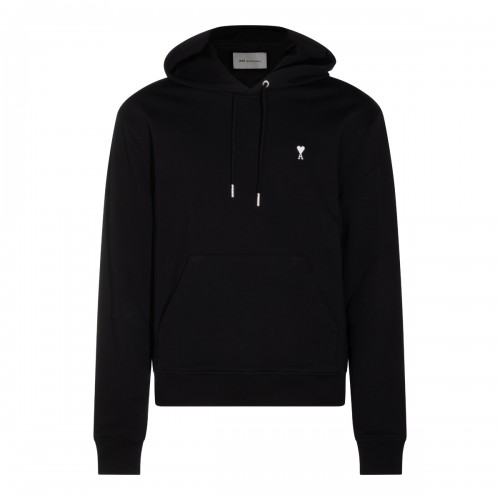BLACK COTTON SWEATSHIRT