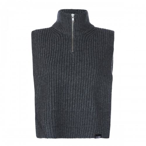 DARK GREY MELANGE WOOL...