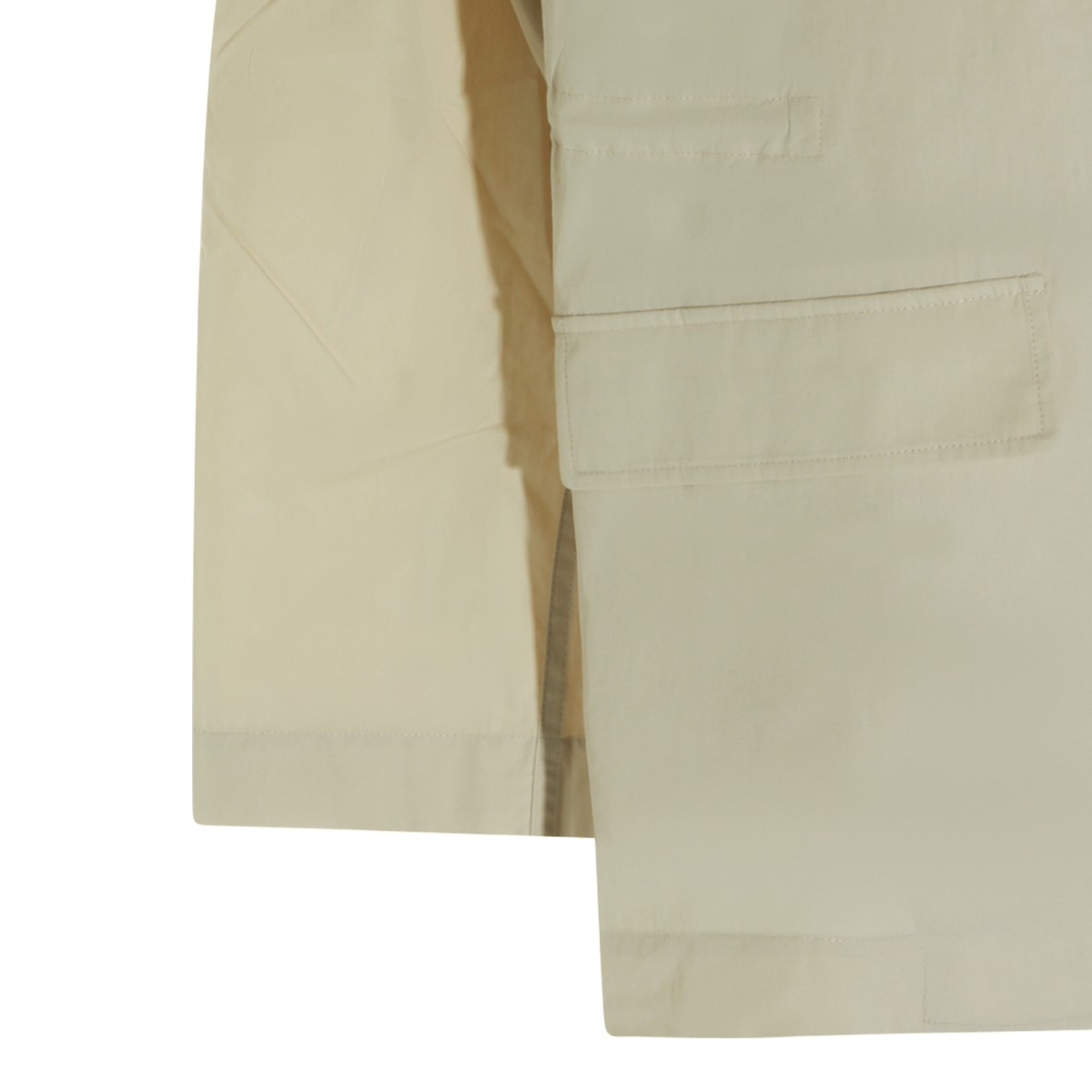 OYSTER COTTON BLEND COLLARED TRENCH COAT