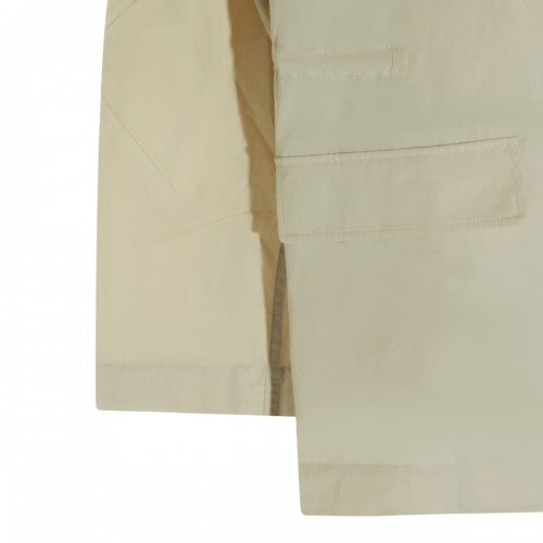 OYSTER COTTON BLEND COLLARED TRENCH COAT