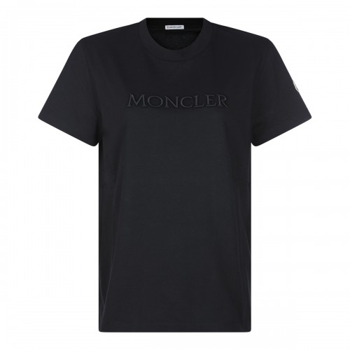 BLACK COTTON LOGO T-SHIRT