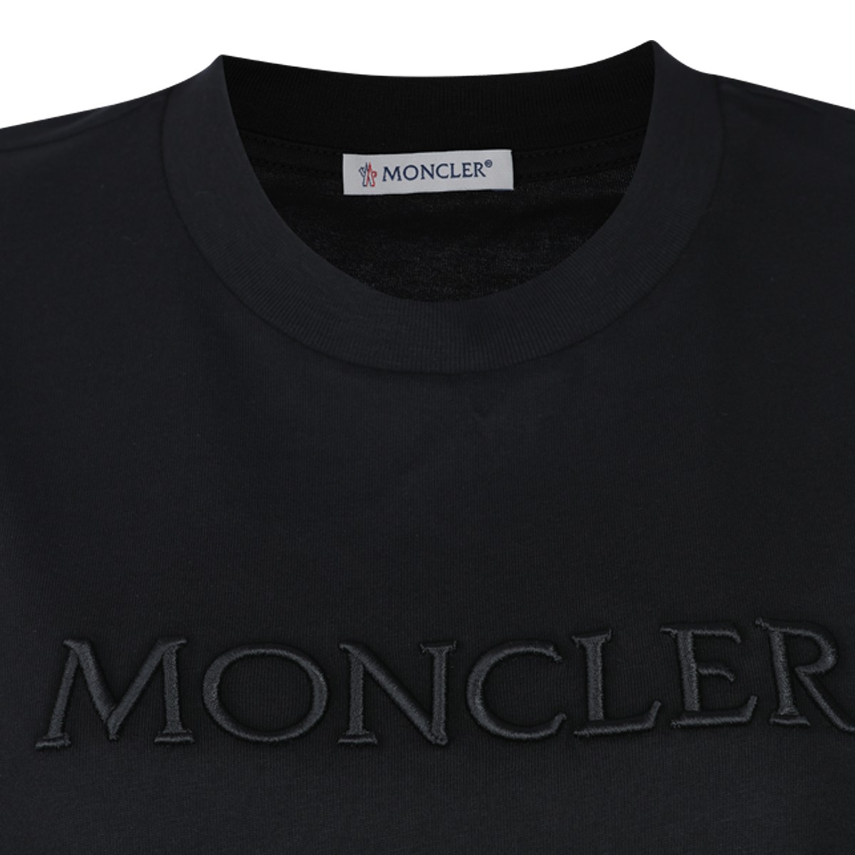 BLACK COTTON LOGO T-SHIRT