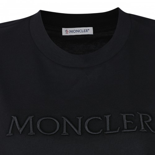 BLACK COTTON LOGO T-SHIRT