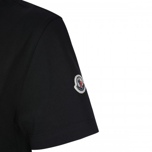 BLACK COTTON LOGO T-SHIRT