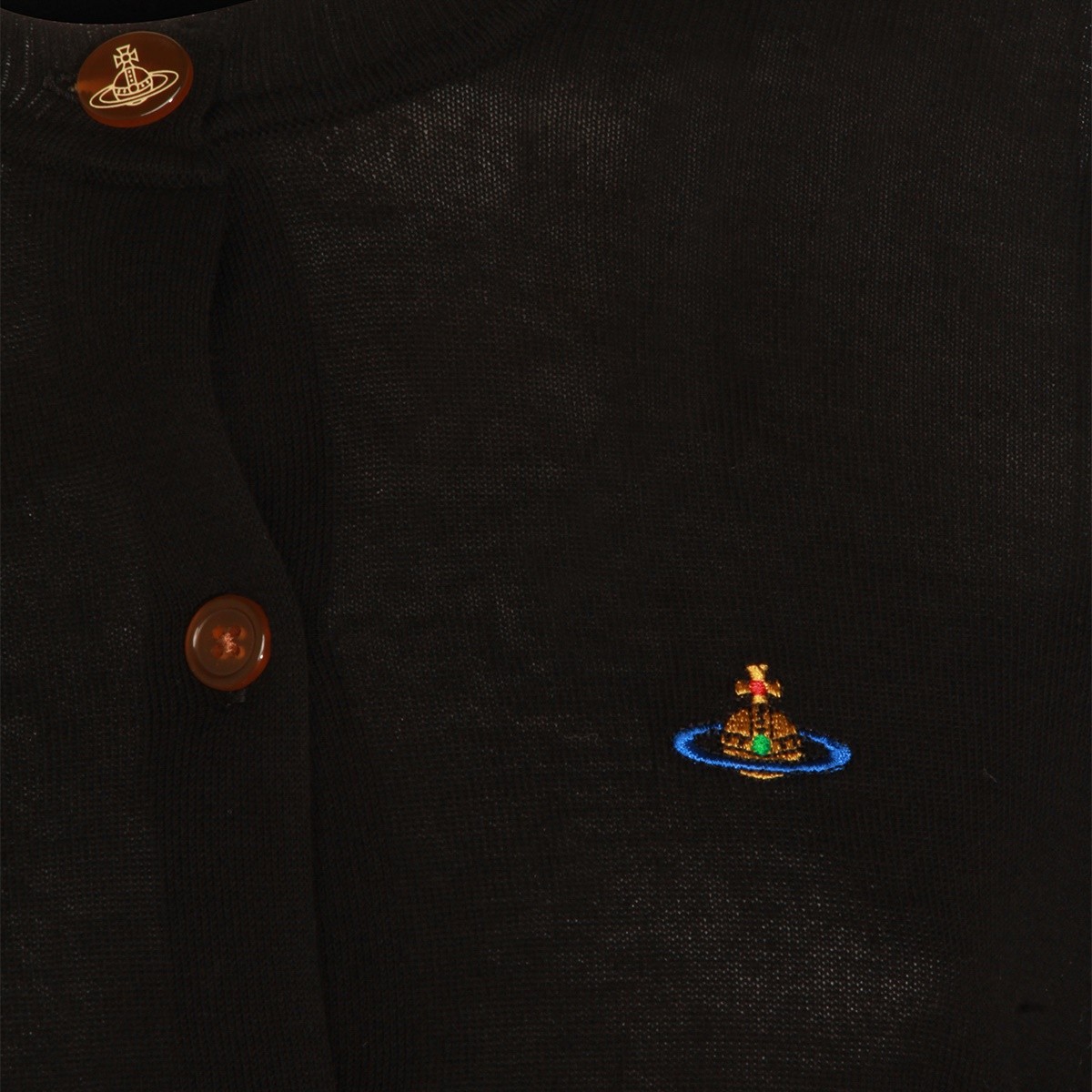 BLACK WOOL CROPPED CARDIGAN