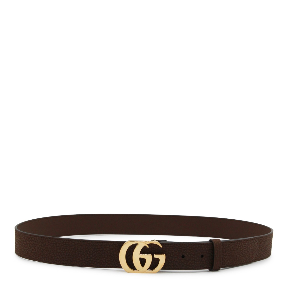 BROWN LEATHER GG MARMONT BELT