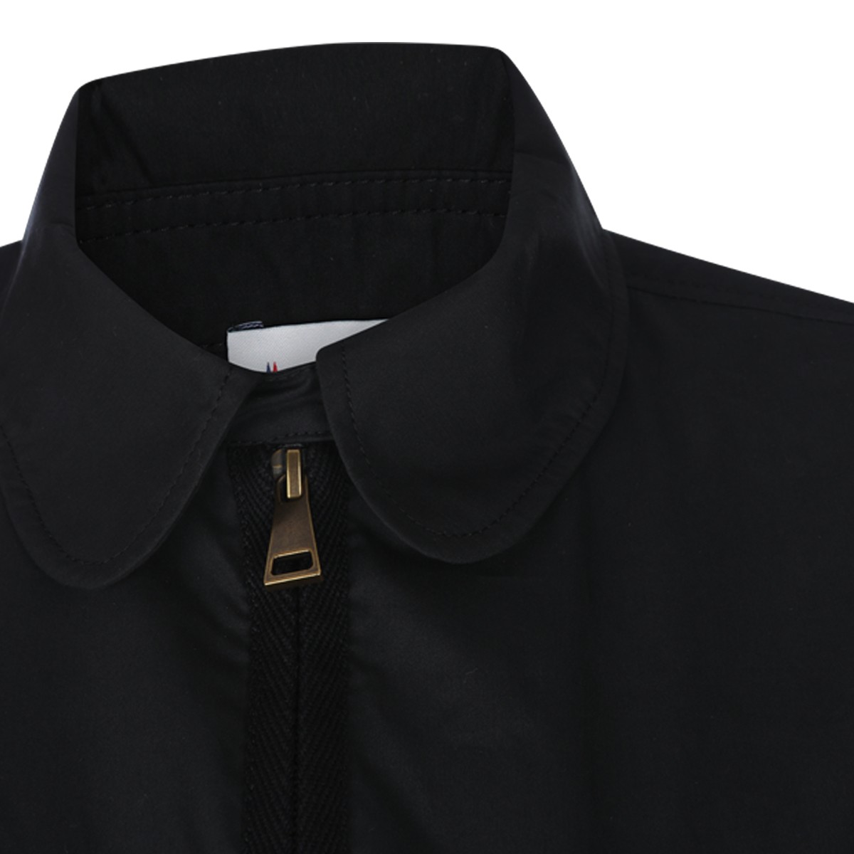 BLACK COTTON BLEND KNEE LENGTH DRESS
