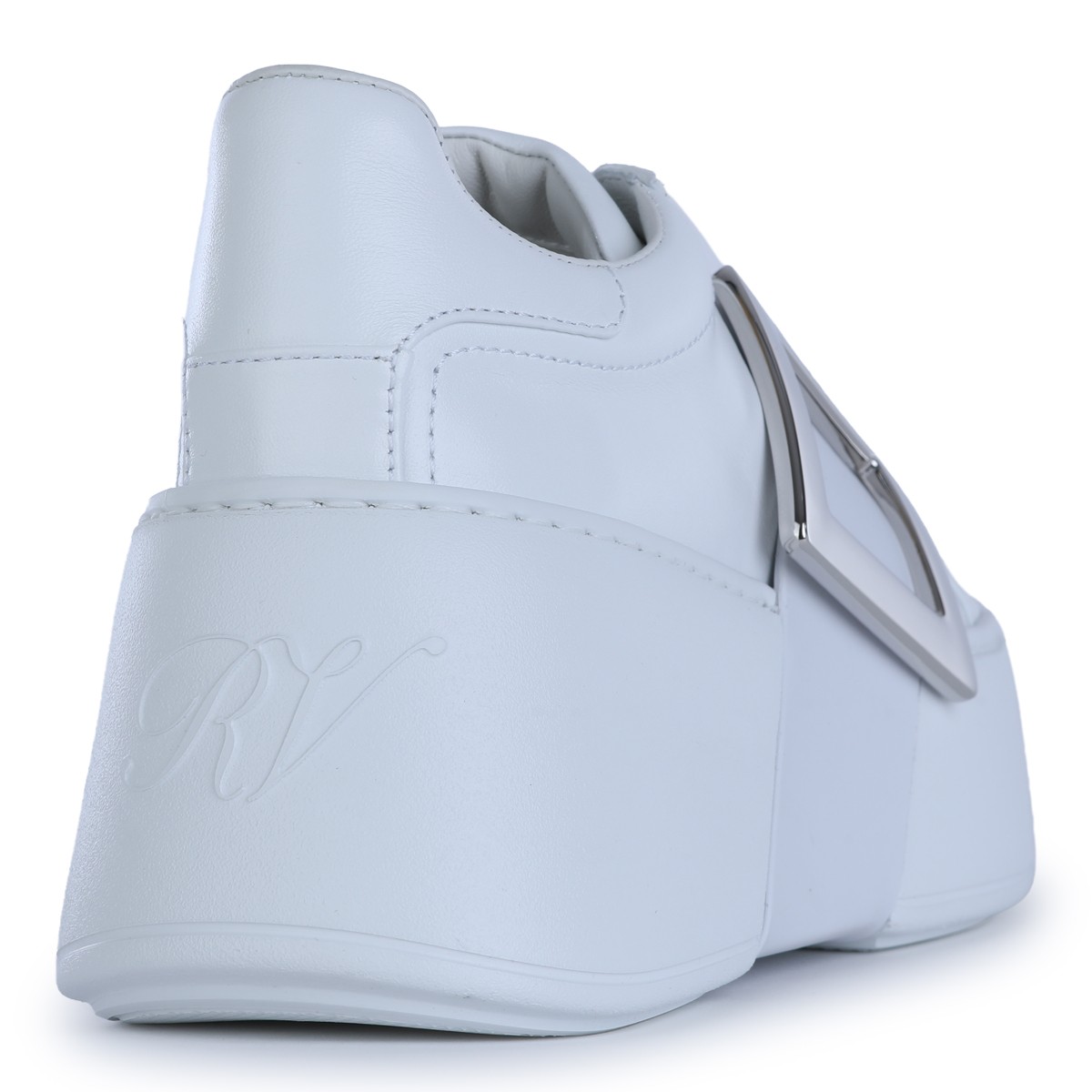 WHITE LEATHER VIV' SKATE SNEAKERS