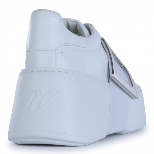 WHITE LEATHER VIV' SKATE SNEAKERS