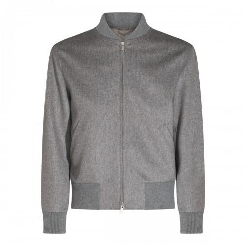 GREY WOOL CASUAL JACKET
