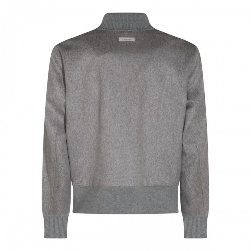 GREY WOOL CASUAL JACKET