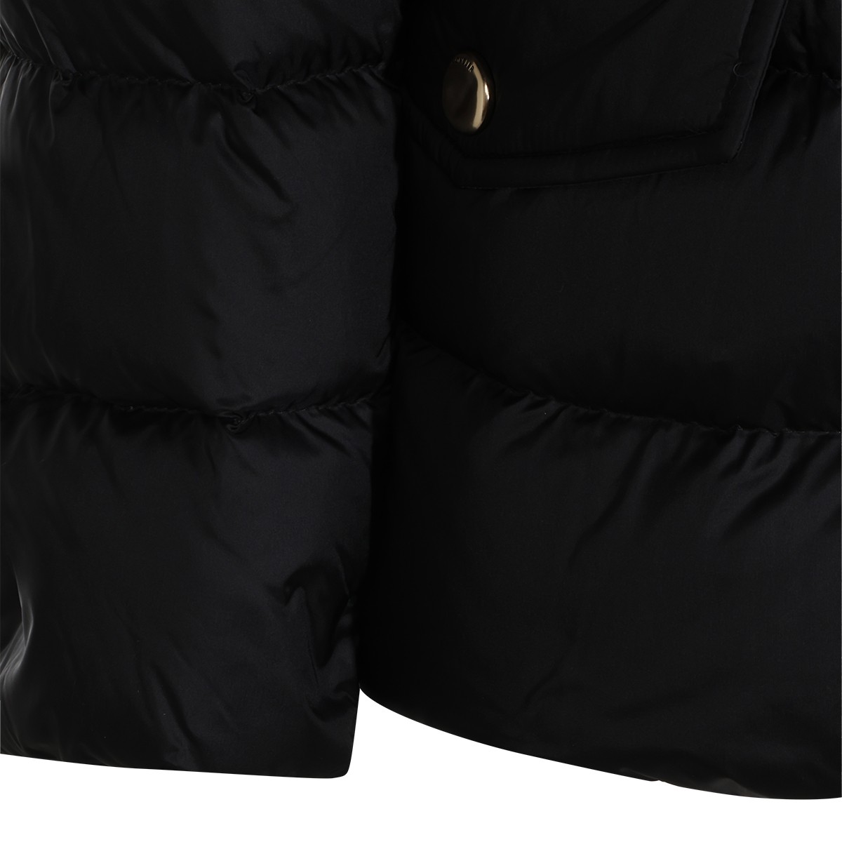 BLACK PUFFER RAIES DOWN JACKET