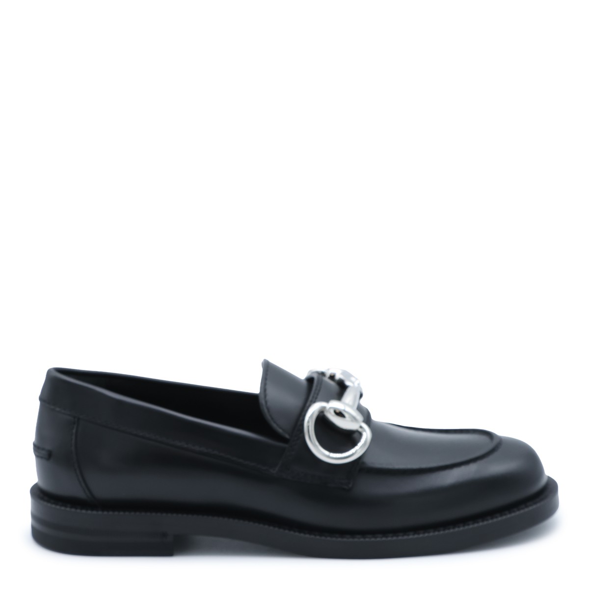 BLACK LEATHER BOULEVARD LOAFERS
