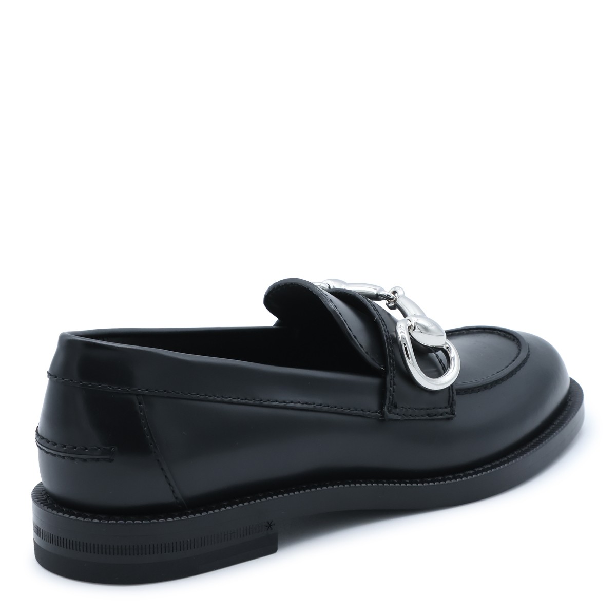 BLACK LEATHER BOULEVARD LOAFERS