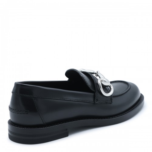 BLACK LEATHER BOULEVARD LOAFERS