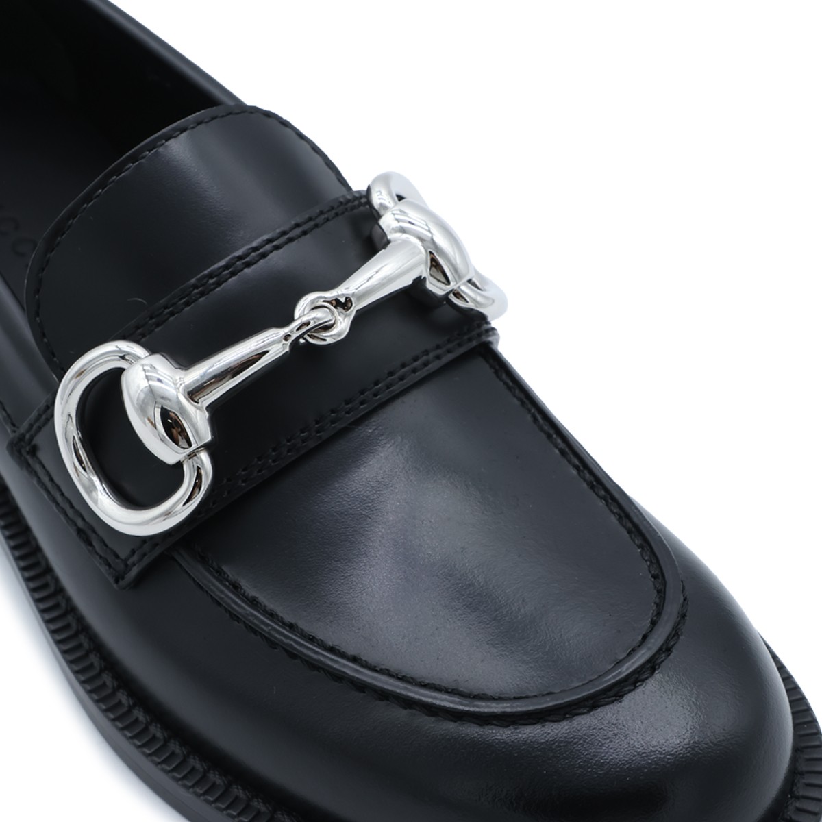 BLACK LEATHER BOULEVARD LOAFERS