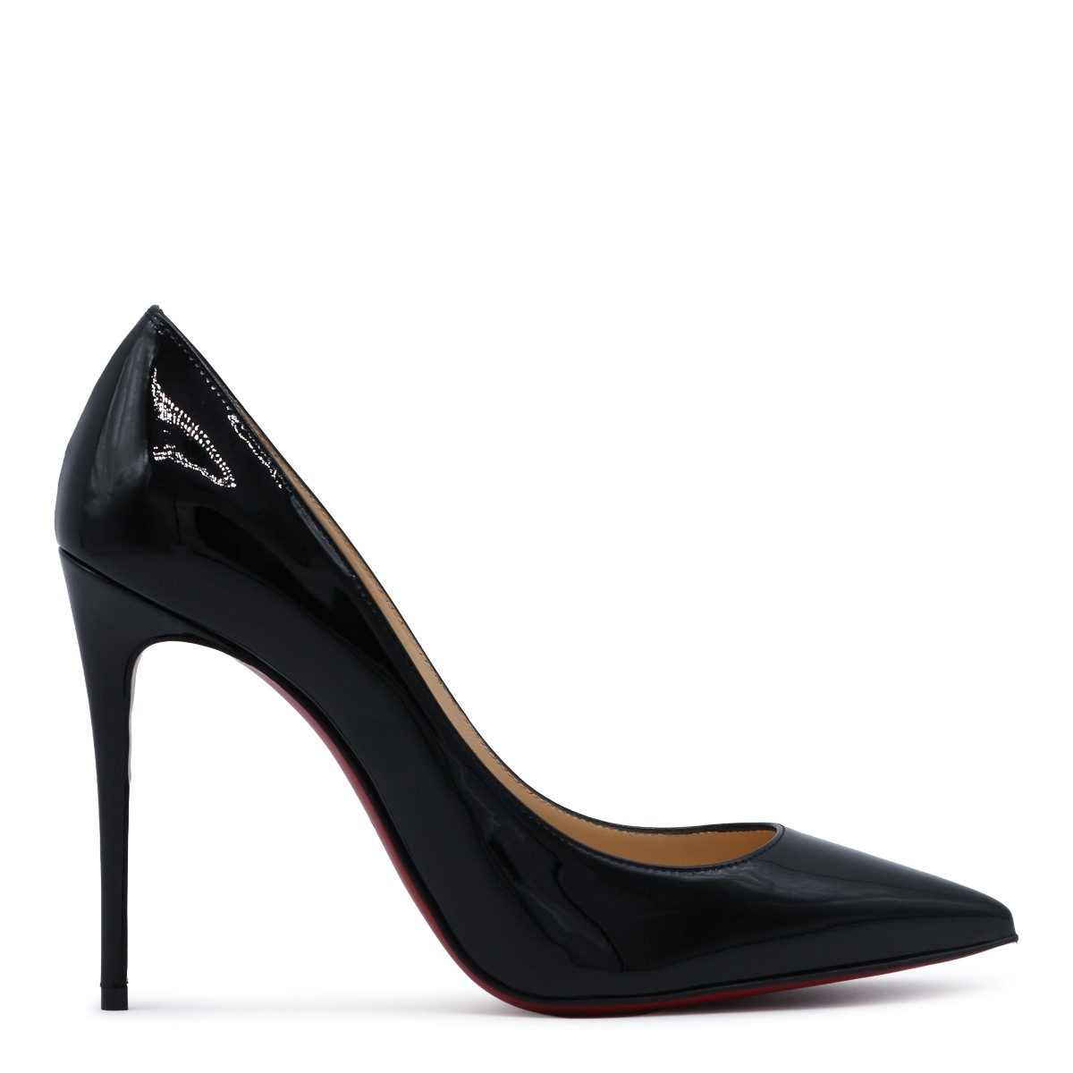 BLACK VYNIL KATE PUMPS
