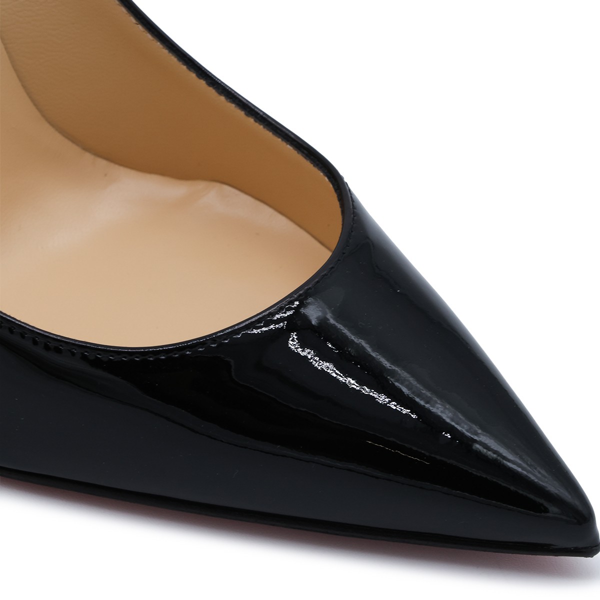 BLACK VYNIL KATE PUMPS