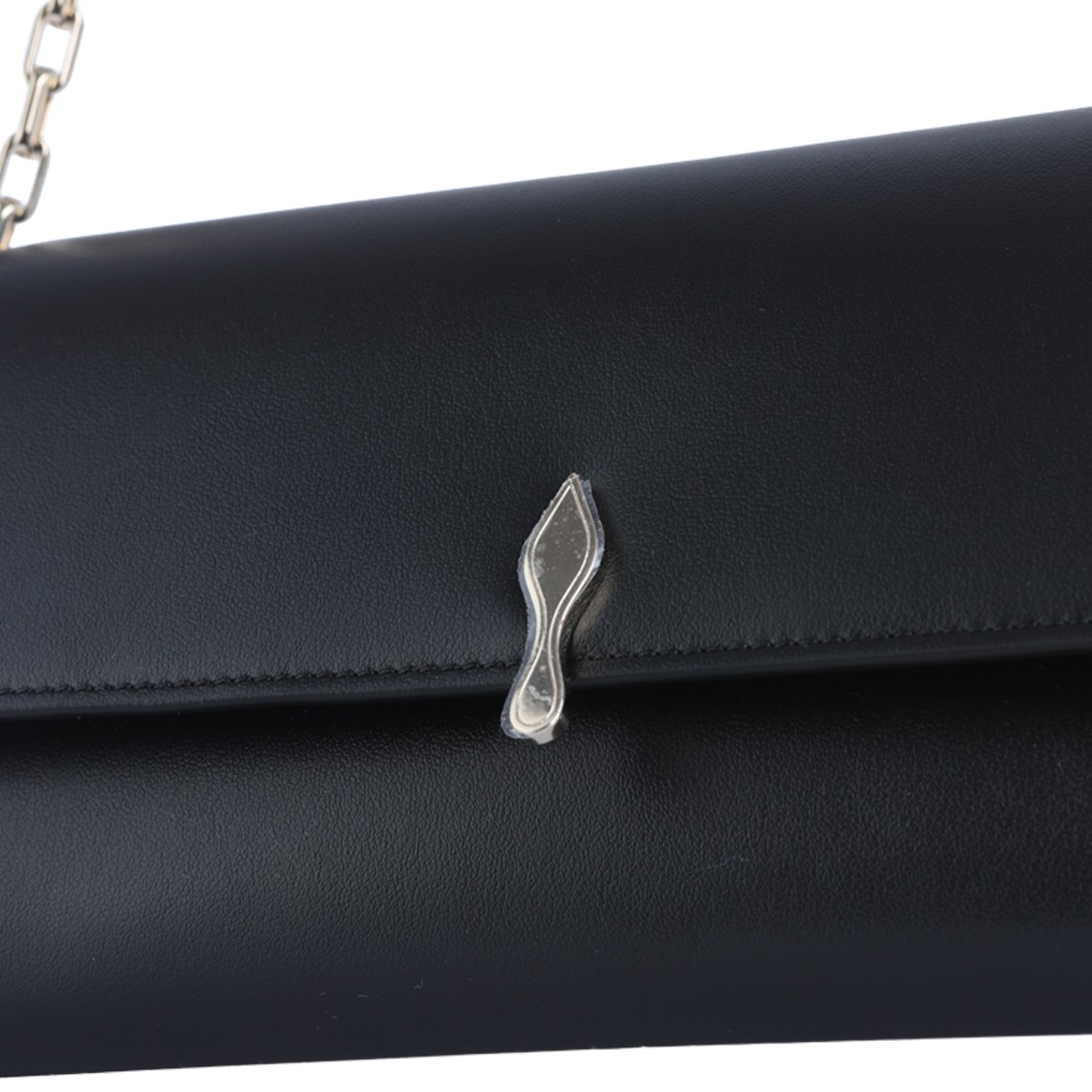 BLACK AND GOLD LEATHER BETTINA WALLET...