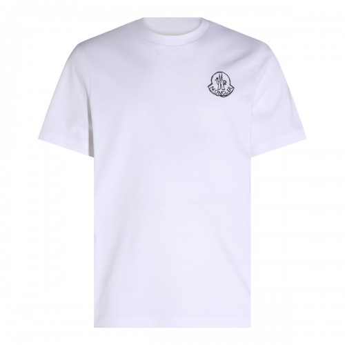 WHITE COTTON LOGO PATCH T-SHIRT