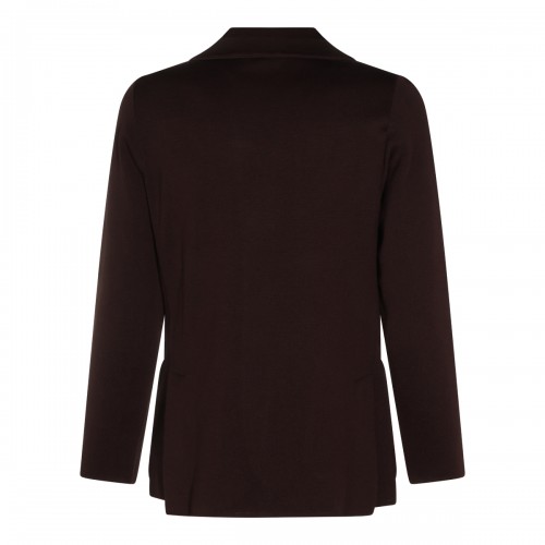 DARK BROWN WOOL KNITWEAR