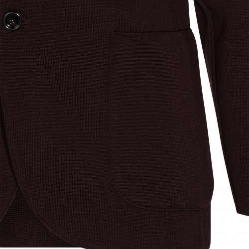 DARK BROWN WOOL KNITWEAR